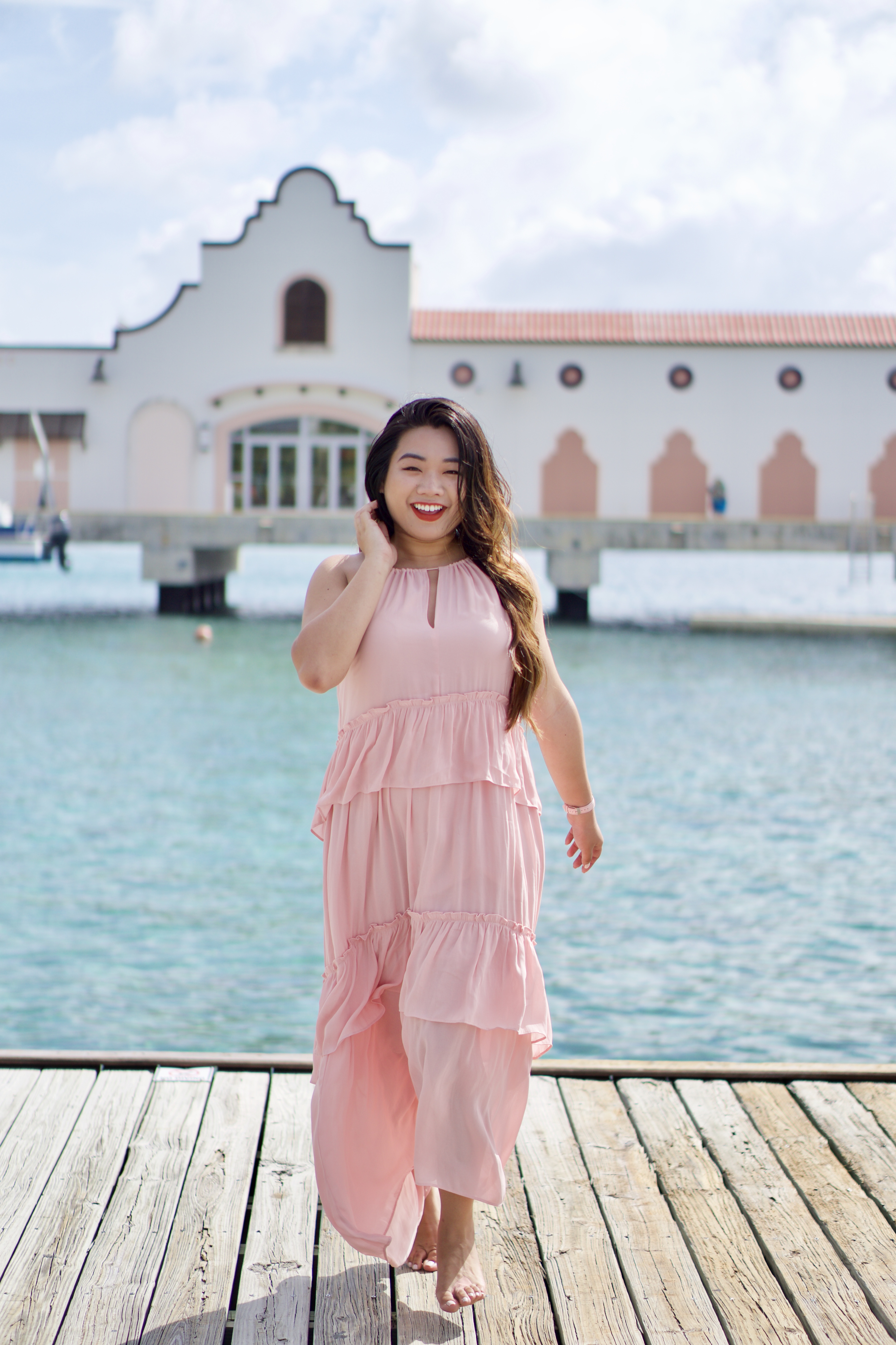 Pink Tiered Maxi Dress